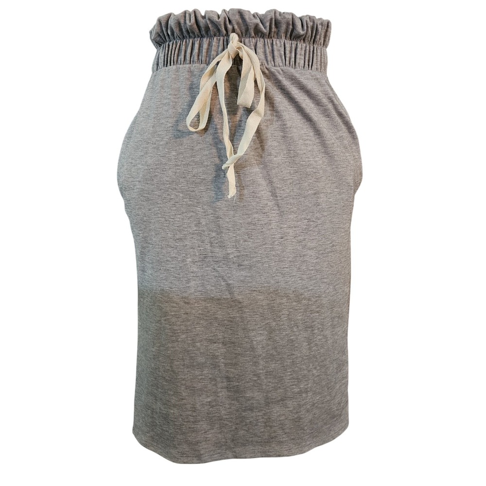 Betsey's‎ Boutique Shop Cinched Waist Sweatshirt Tie Skirt Women's Size S Gray